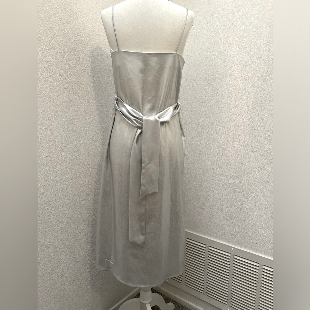 Zara Silver Slip Dress - Picture 5 of 12